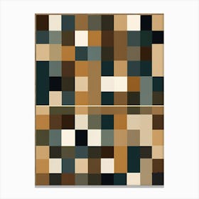 Pixel Squares Quilting Inspired art, 1443 Canvas Print