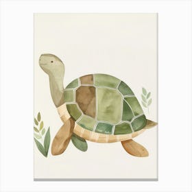 Charming Nursery Kids Animals Turtle 1 Canvas Print