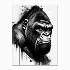 Angry Gorilla Gorillas Graffiti Style 2 Canvas Print