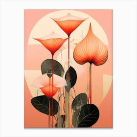 Abstract Geometric Botanical 4 Canvas Print