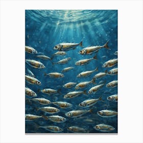 Sardine School Canvas Print