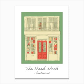 Instanbul The Book Nook Pastel Colours 3 Poster Canvas Print