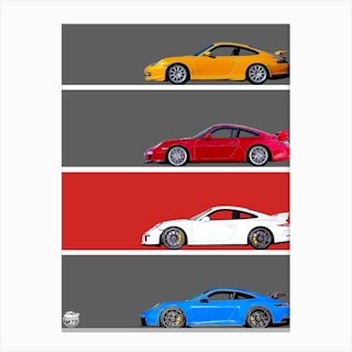 Porsche 911 Gt3 996 997 991 992 Supercar 1 Canvas Print