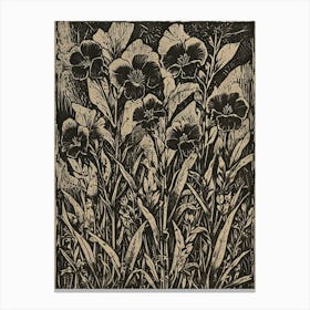 Flowers In A Field Canvas Print