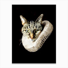 Melancholic Melano The Cat Pet Portraits Canvas Print