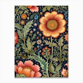 William Morris Floral Wallpaper 6 Canvas Print