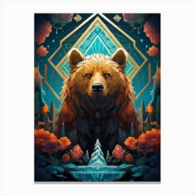 Bear In The Forest 6 Canvas Print
