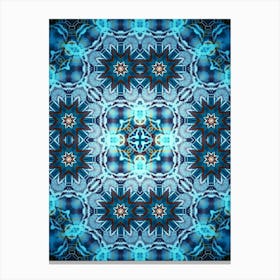 Abstract Pattern Blue Stars 1 Canvas Print