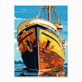 Titanic Ship Bow Illustration 4 Canvas Print