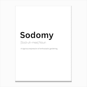 Sodomy Definition Meaning 1 Canvas Print