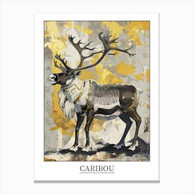 Caribou Precisionist Illustration 2 Poster Canvas Print