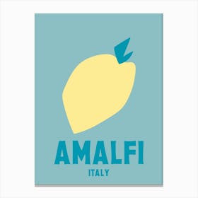 Amalfi, Italy, Graphic Style Poster 4 Canvas Print