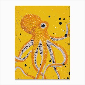 Yellow Octopus 2 Canvas Print