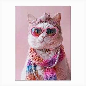 Cat In Sunglasses 10 Canvas Print