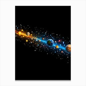 Planets In Space 7 Canvas Print