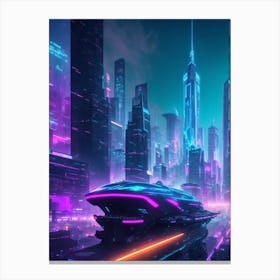 Futuristic Cityscape 1 Canvas Print