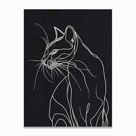 Laperm Cat Minimalist Illustration 3 Canvas Print