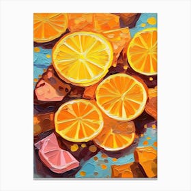 Oranges Oil Painting 1 Canvas Print