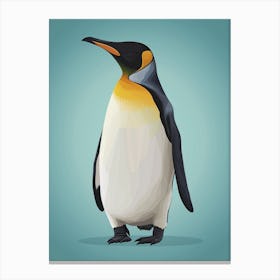 Emperor Penguin Robben Island Minimalist Illustration 1 Canvas Print