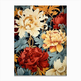 Peony Flower Pattern 1 Canvas Print