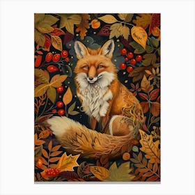 Solitary Fox In The Autumn 13 Canvas Print