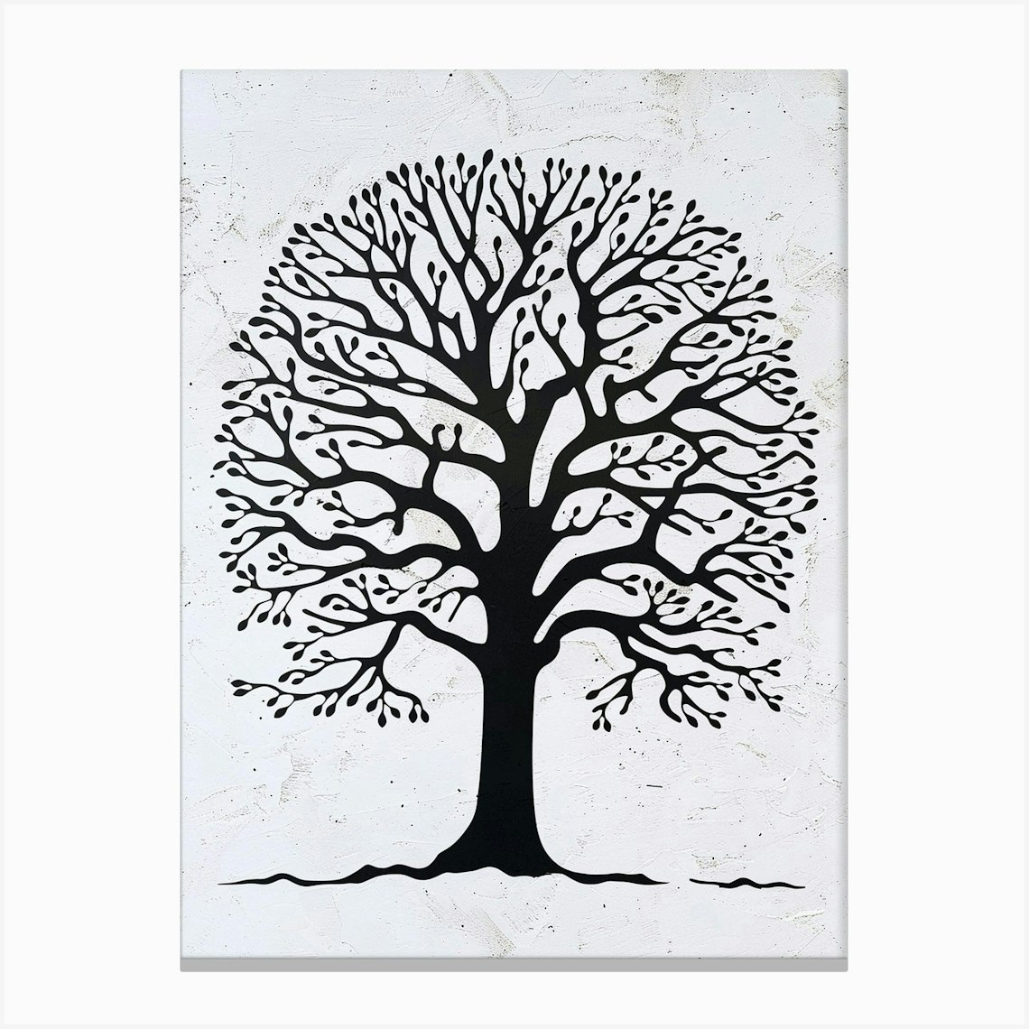 Beech Tree Simple Geometric Nature Stencil 1 Canvas Print by Bough And Bloom Artistry - Fy beech-tree-simple-geometric-nature-stencil-1-canvas-print-by-bough-and-bloom-artistry-fy