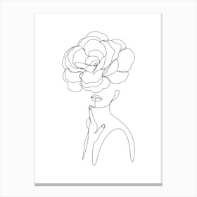 Female Flower Line B Canvas Print