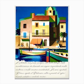 Travel Vintage Poster Italy Bright 1, Circe Denyer Canvas Print
