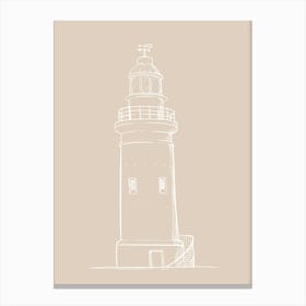 Lighthouse Vector Illustration Canvas Print