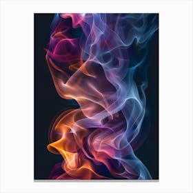 Abstract Smoke On Black Background 2 Canvas Print