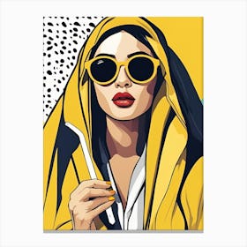 Gorgeous woman , Pop Art Canvas Print