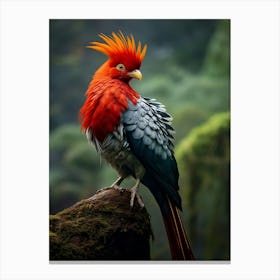 Flight of Color: Andean Jungle Bird Art Canvas Print
