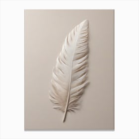 White Feather Wall Art Canvas Print