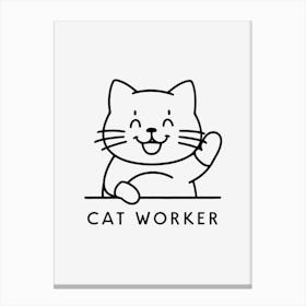 Cat Worker Canvas Print