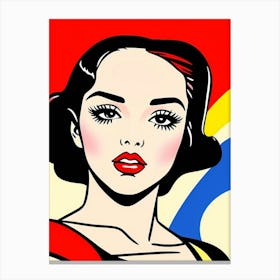 Retro Pop Art Woman Canvas Print