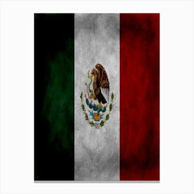 Mexico Flag Texture Canvas Print