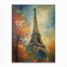 Eiffel Tower Paris France Monet Style 25 Canvas Print