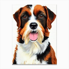 Fox Terrier (Smooth) 3 Watercolour dog Canvas Print
