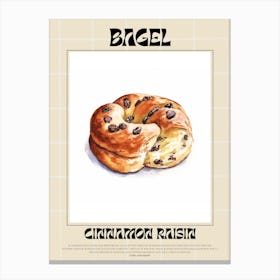 Cinnamon Raisin Bagel 3 Canvas Print