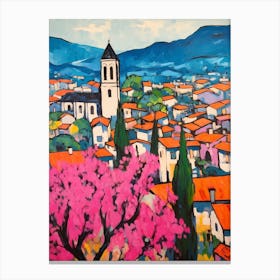 Arezzo Italy 3 Fauvist Painting Canvas Print