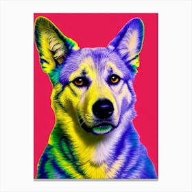 Norwegian Elkhound Andy Warhol Style dog Canvas Print