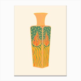 Fire Vase Canvas Print