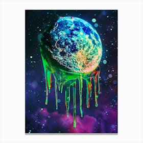 Earth Dripping Canvas Print