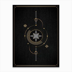 Golden Star — 🃏 Tarot Card deck, Tarot geometric Canvas Print