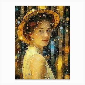 Gustav Klimt Woman In A Hat Canvas Print