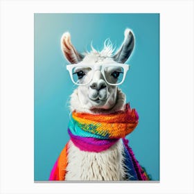 Llama With Glasses 1 Canvas Print