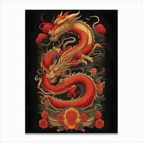 Leonardo Vision Xl Chinese Year Of The Dragon Tshirt Design 1 Upscaled Upscaled Canvas Print