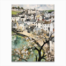 Mousehole (Cornwall) Painting 1 Canvas Print