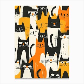 Cats On The Wall Canvas Print