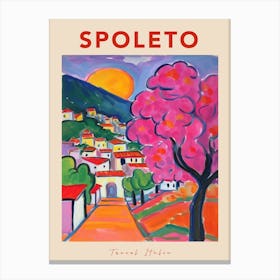 Spoleto Italia Travel Poster Canvas Print